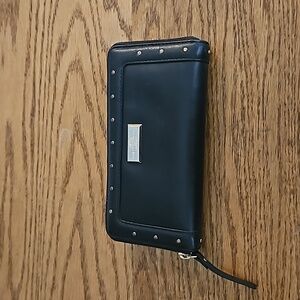 Kate Spade Neda Helena Street Black Leather Zip Around Wallet